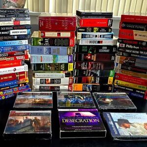 Huge Lot of Audio CD Books Many authors Many Genres Some sealed. See photo List